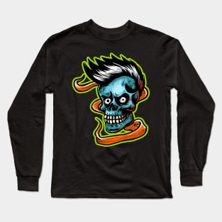 Spiky skull punk Long Sleeve T-Shirt